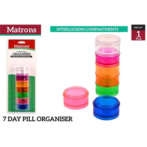 7 day pill organizer tub