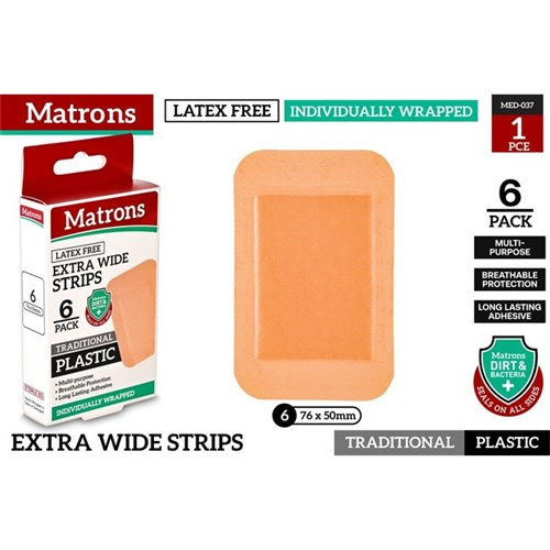 76x50mm large plastic adhesive wound strips