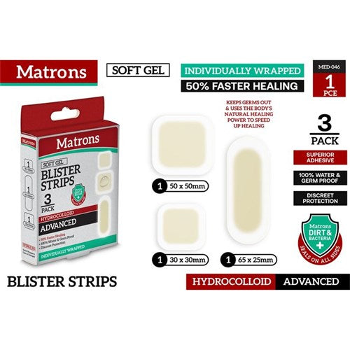 Hydrocolloid healing patches assorted sizes