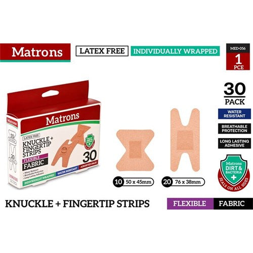 Shaped fabric bandages for fingers