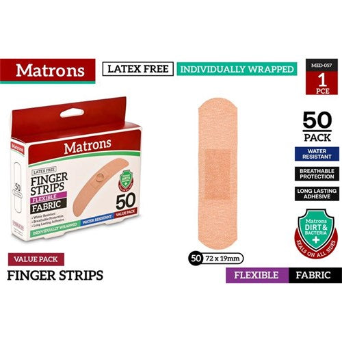 Standard size fabric adhesive bandages
