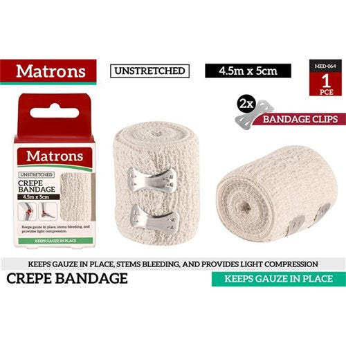 5cm x 4.57m crepe elastic support bandage