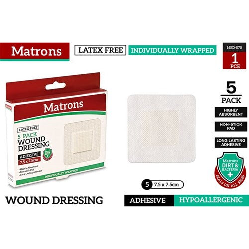 7.5x7.5cm sterile adhesive gauze pads