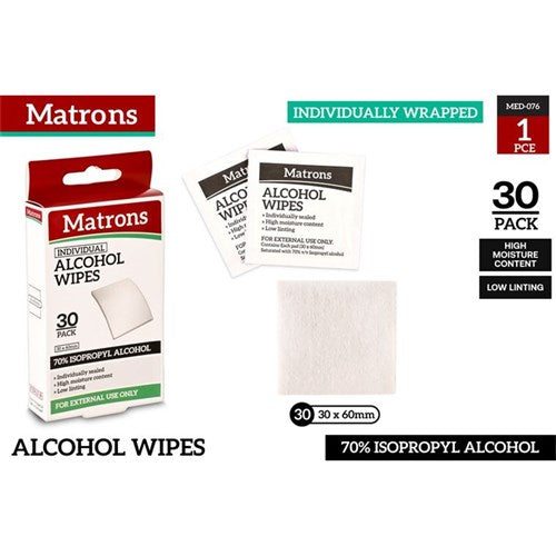 Individually wrapped alcohol prep pads
