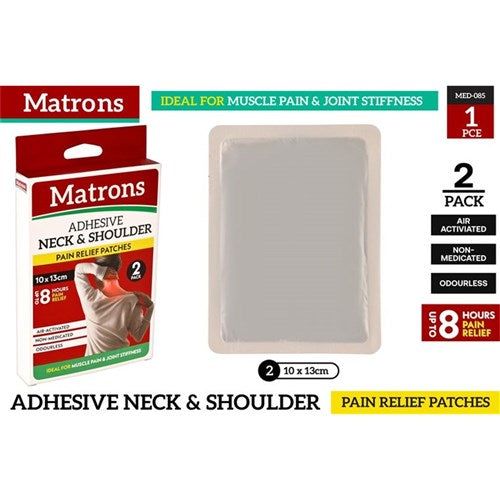 Large self-heating pain relief patch