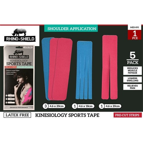 Pre-cut kinesiology tape for shoulders