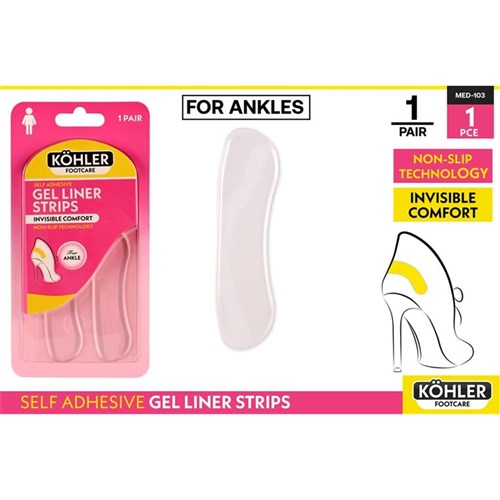 Gel liners for shoe straps