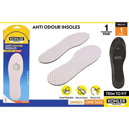 Odor fighting shoe insoles