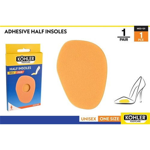 Foam half insoles for shoes