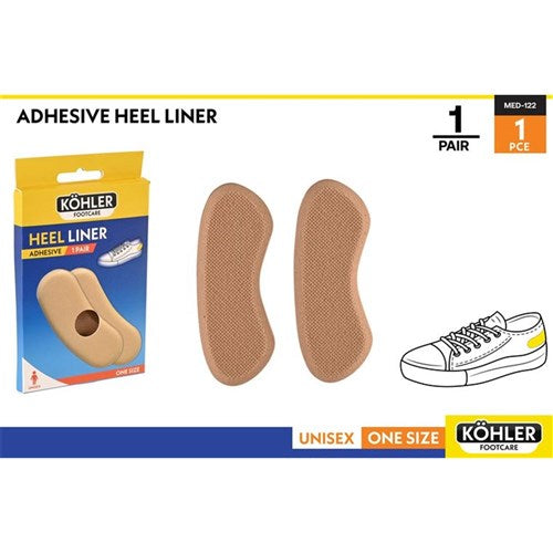 Adhesive foam heel grip liners