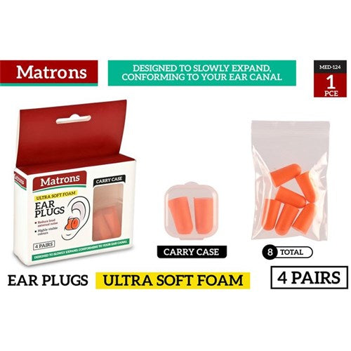 Soft foam noise cancelling ear plugs