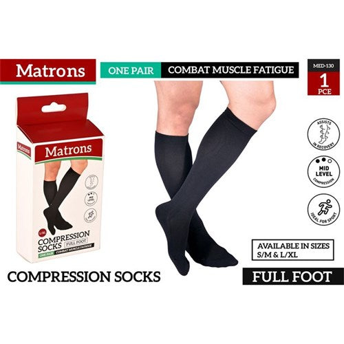 Full foot compression stockings for women