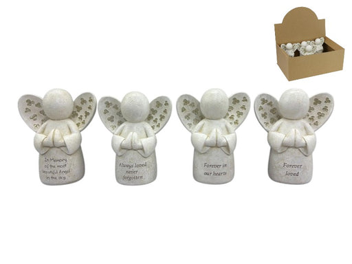Assorted memorial praying angel ornament 11.5cm