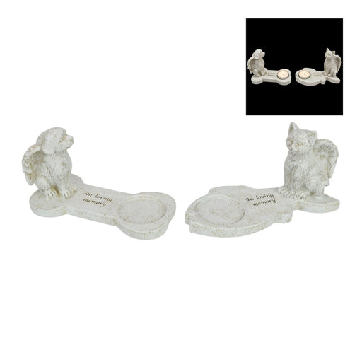Memorial cat and dog tealight holder 8.5x14cm