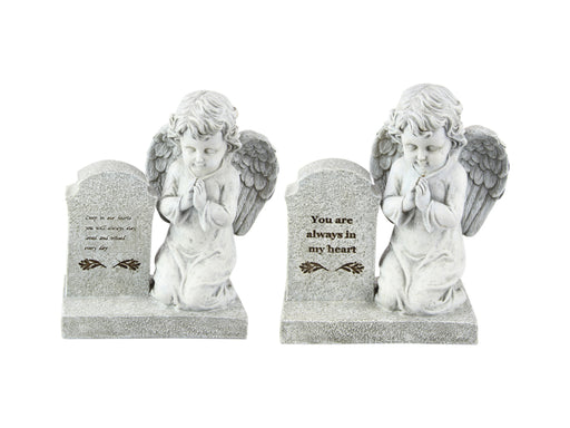 Memorial plaque with praying angel assorted