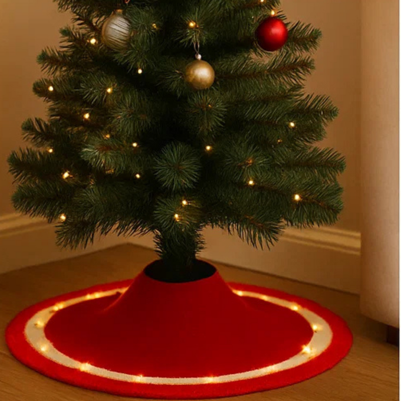 Red LED Tree Skirt 85cmW