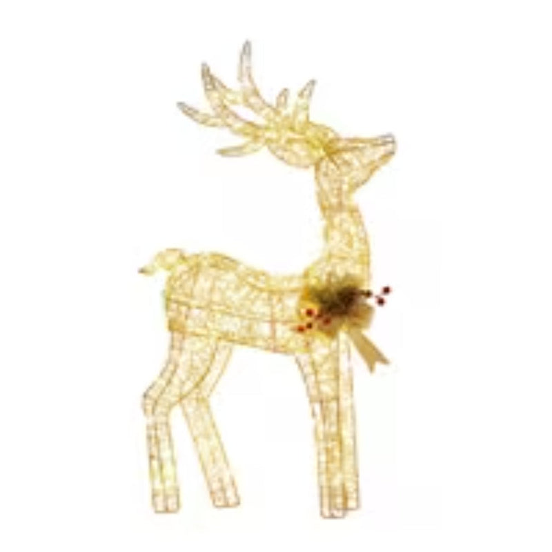 Ronis Reindeer with lights and bow 50cmH