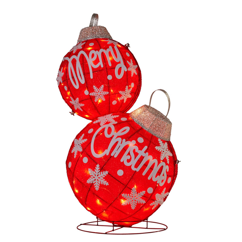 Ronis Double Bauble w Lights 90cmH