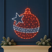 LED Christmas Bauble Silhouette Outdoor Micr - White + Red LED image 3