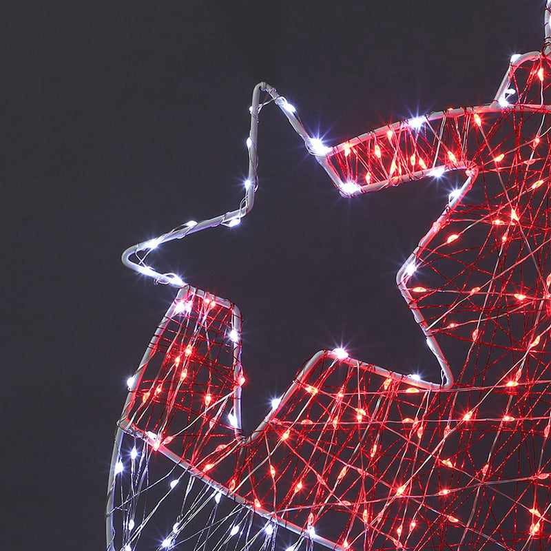 LED Christmas Bauble Silhouette Outdoor Micr - White + Red LED image 5