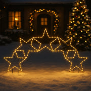 2D Lit Star Garden Arch - Warm White LED image 3