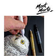 MM Acrylic Paint Pens Dual Tip White 2pc set for bright highlights, lettering and craft projects – thumbnail