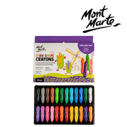MM corn-shape crayons 24pc easy grip crayons for kids colouring and school projects – thumbnail