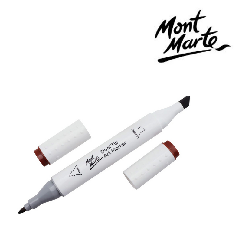 MM Dual Tip Alcohol Art Marker Burnt Sienna E5 earthy red brown marker for blending and illustration