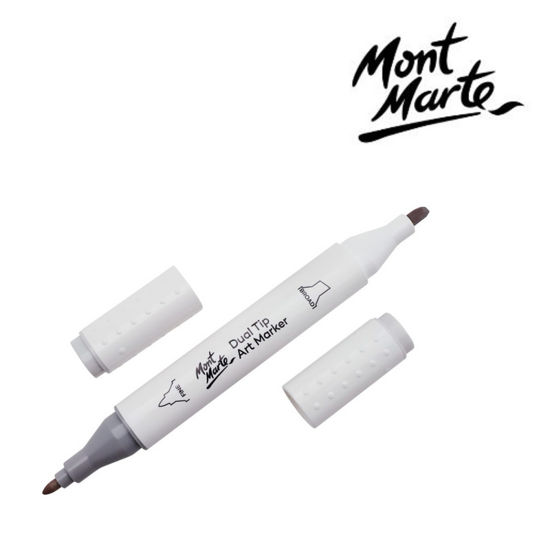 MM Dual Tip Alcohol Art Marker Ecru GY1 with fine and chisel tips for blending, shading, illustration and design