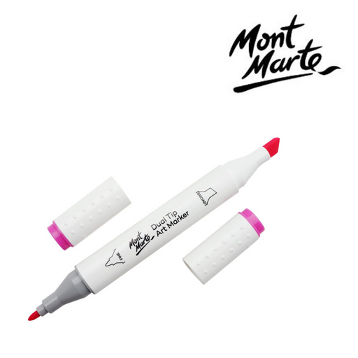 MM Dual Tip Alcohol Art Marker Hot Pink P4 bright pink alcohol marker with dual tips for smooth blending, shading and detailed illustration