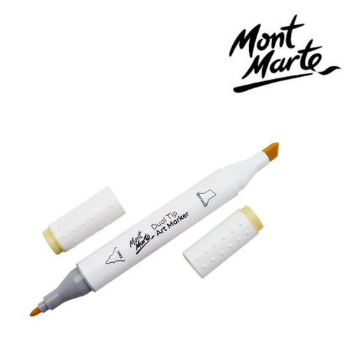 MM Dual Tip Alcohol Art Marker Lemon Yellow Y1 with broad and fine tips for colouring and illustration