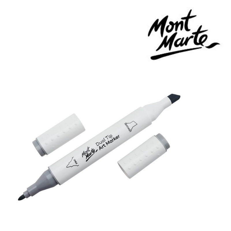 MM Dual Tip Alcohol Art Marker Light Grey (GY4) with broad and fine tips for smooth shading, blending, and detailed colouring.