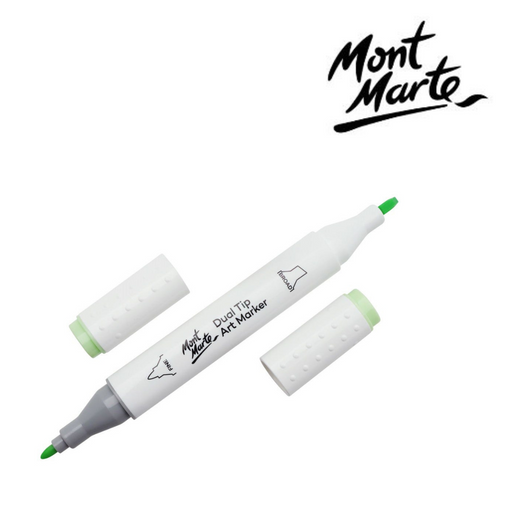MM Dual Tip Alcohol Art Marker Mint Green G6 (MGRD0039) with fine and chisel tips for blending, shading, illustration and design