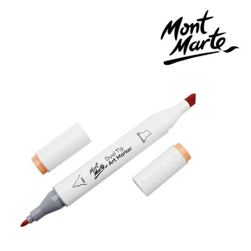 Mont Marte MM Premium Dual Tip Alcohol Art Marker Tangerine O4 (MGRD0007) with fine tip and chisel tip
