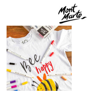 MM Dual Tip Fabric Markers 12pc water-based non-toxic markers with 2mm fine tip and 5mm broad tip for fabric decorating – thumbnail