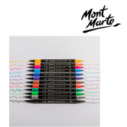 MM Dual Tip Markers Brush Bullet 12pc set with brush tip and bullet tip markers for hand lettering, journaling, colouring and outlining. – thumbnail