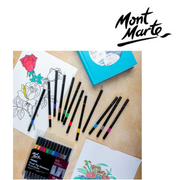 MM Dual Tip Markers Brush Bullet 12pc set with brush tip and bullet tip markers for hand lettering, journaling, colouring and outlining. – thumbnail