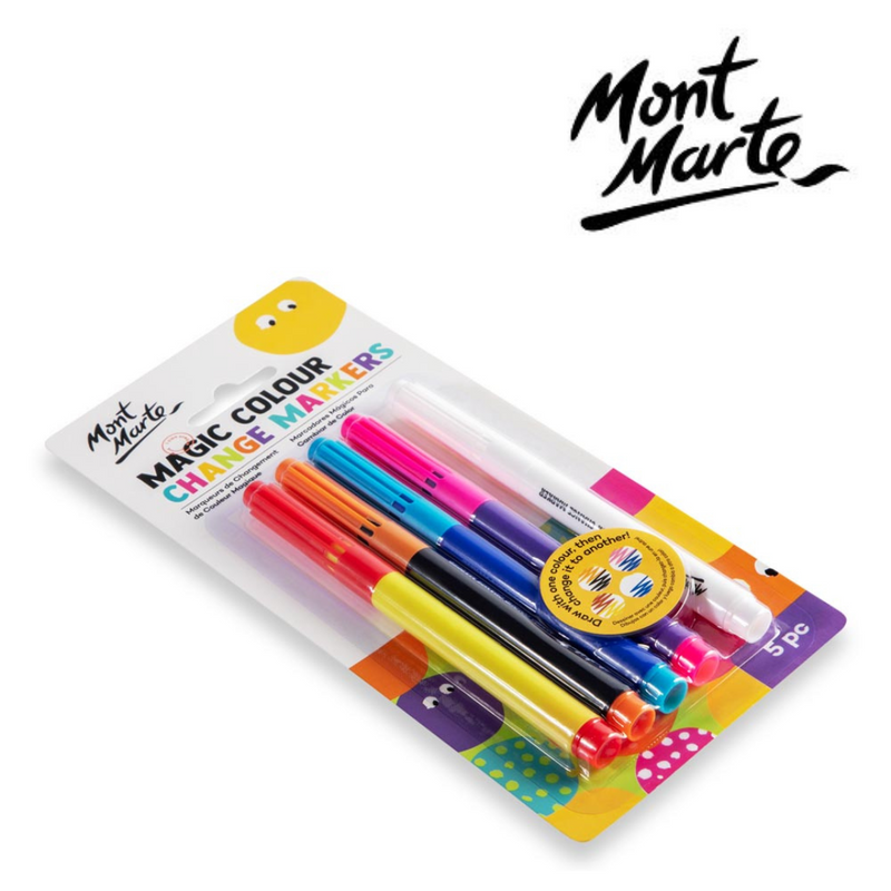 MM Magic Colour Change Markers 5pc set with colour changer marker for fun kids colouring and school projects