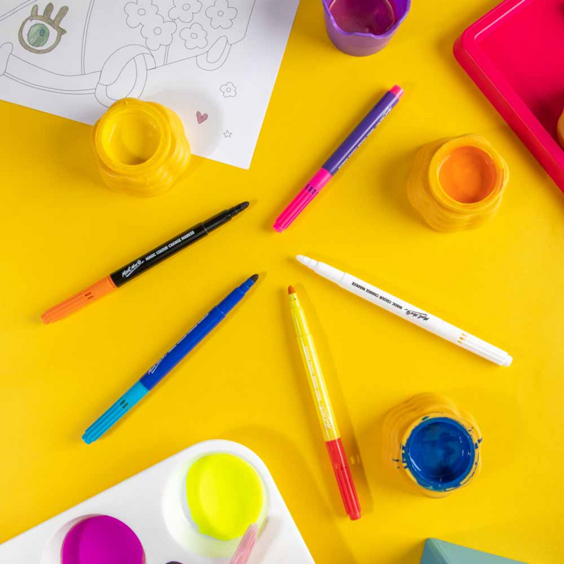 MM Magic Colour Change Markers 5pc set with colour changer marker for fun kids colouring and school projects