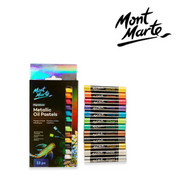 MM Metallic Oil Pastels 12pc shimmer pastel crayons for drawing, highlights and crafts – thumbnail