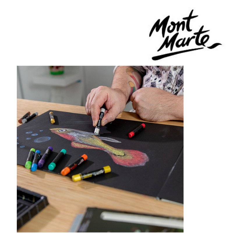 MM Metallic Oil Pastels 12pc shimmer pastel crayons for drawing, highlights and crafts