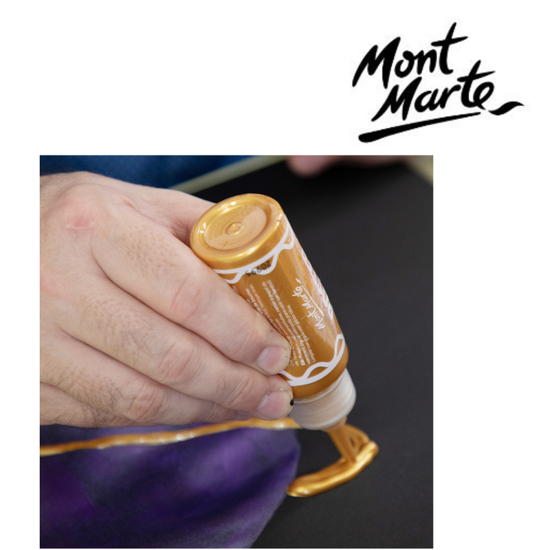 MM Metallic Poster Paint Set 6pc x 60ml shimmer paints for school projects and crafts