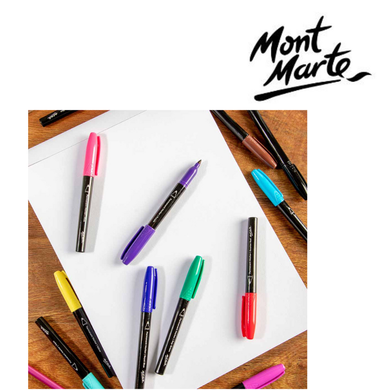 MM Permanent Markers 12pc set for bold labelling, signage and everyday writing on multiple surfaces