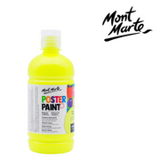 MM Poster Paint 500ml Fluoro Yellow – large bottle of bright fluorescent yellow poster paint for school posters, signage and craft projects – thumbnail