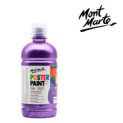 MM Poster Paint 500ml Metallic Purple bottle for school crafts and posters – thumbnail