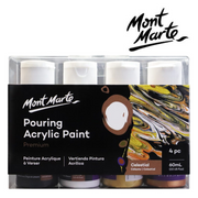 MM Celestial fluid acrylic paints 4 x 60ml for swipes, dirty pours and abstract canvas art – thumbnail
