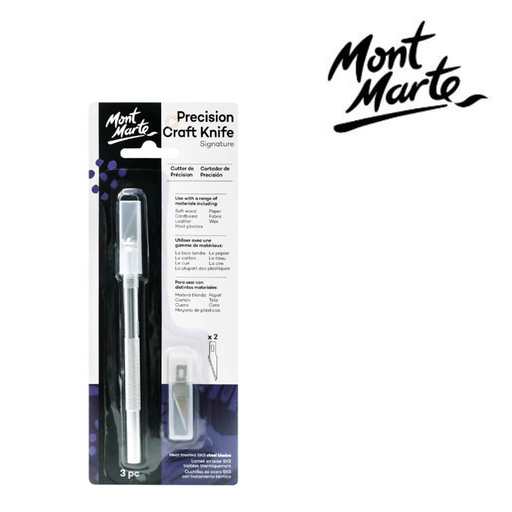 MM Precision Craft Knife 3-piece set for detailed cutting of paper, cardstock, vinyl, and craft materials.