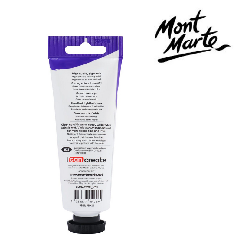 MM Satin Acrylic 75ml Silver metallic acrylic paint tube for highlights, accents and canvas painting