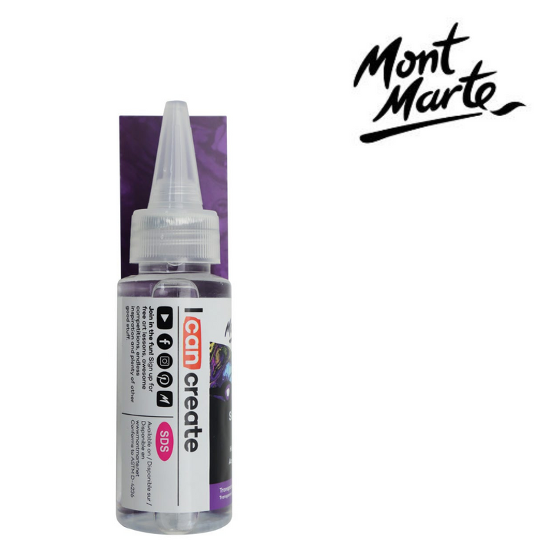 MM Silicone Oil 60ml additive for acrylic pouring and fluid art to help create cells and marbled paint effects.