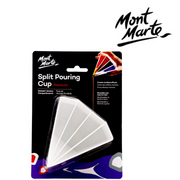MM Split Pouring Cup divided cup for acrylic paint pouring, designed to pour multiple colours at once for fluid art ribbon and layered effects – thumbnail